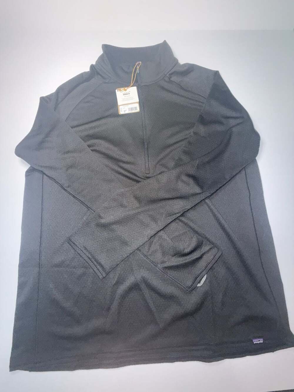 Patagonia Capilene Midweight Zip Neck Size XL Black Base Layer